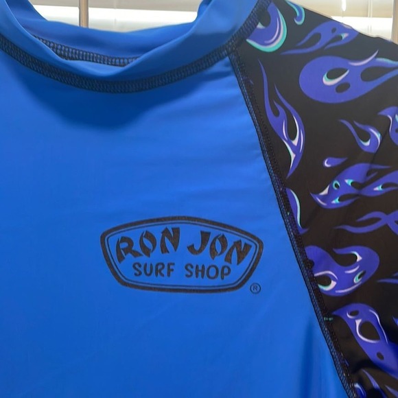 Ron Jon Blue Flame Rash Guard Small - Picture 2 of 4